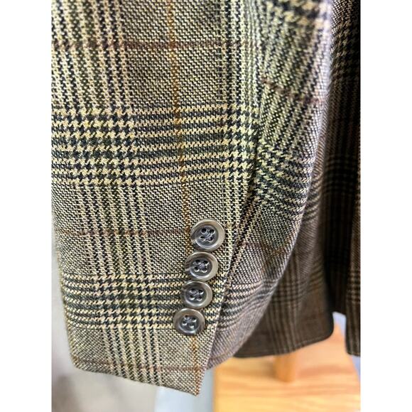 42 R Samelsohn Loro Piana Nordstrom 100% Cashmere Plaid Sport Coat Blazer Jacket - Picture 4 of 11